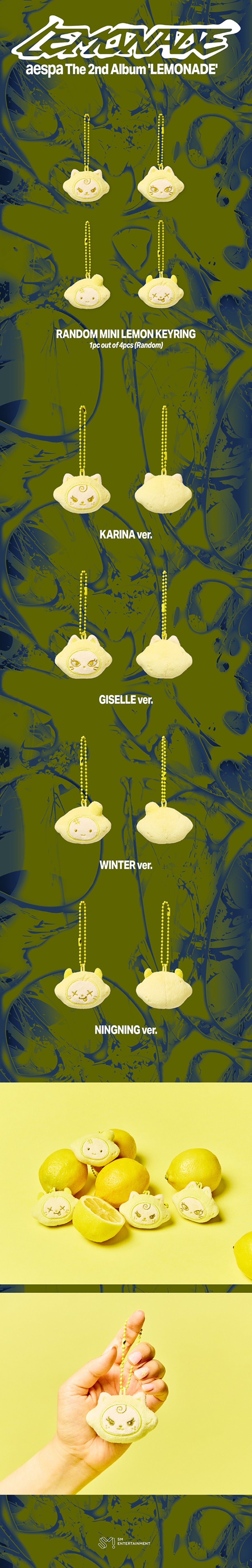 RANDOM MINI LEMON KEYRING aespa WEEK MAKE IT LEMONADE MD