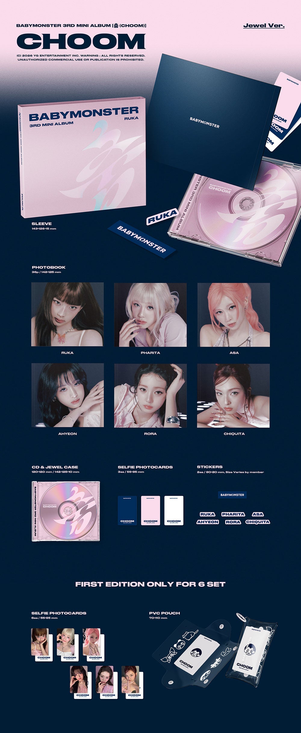BABYMONSTER - 3rd MINI ALBUM [CHOOM] (Jewel Ver.)