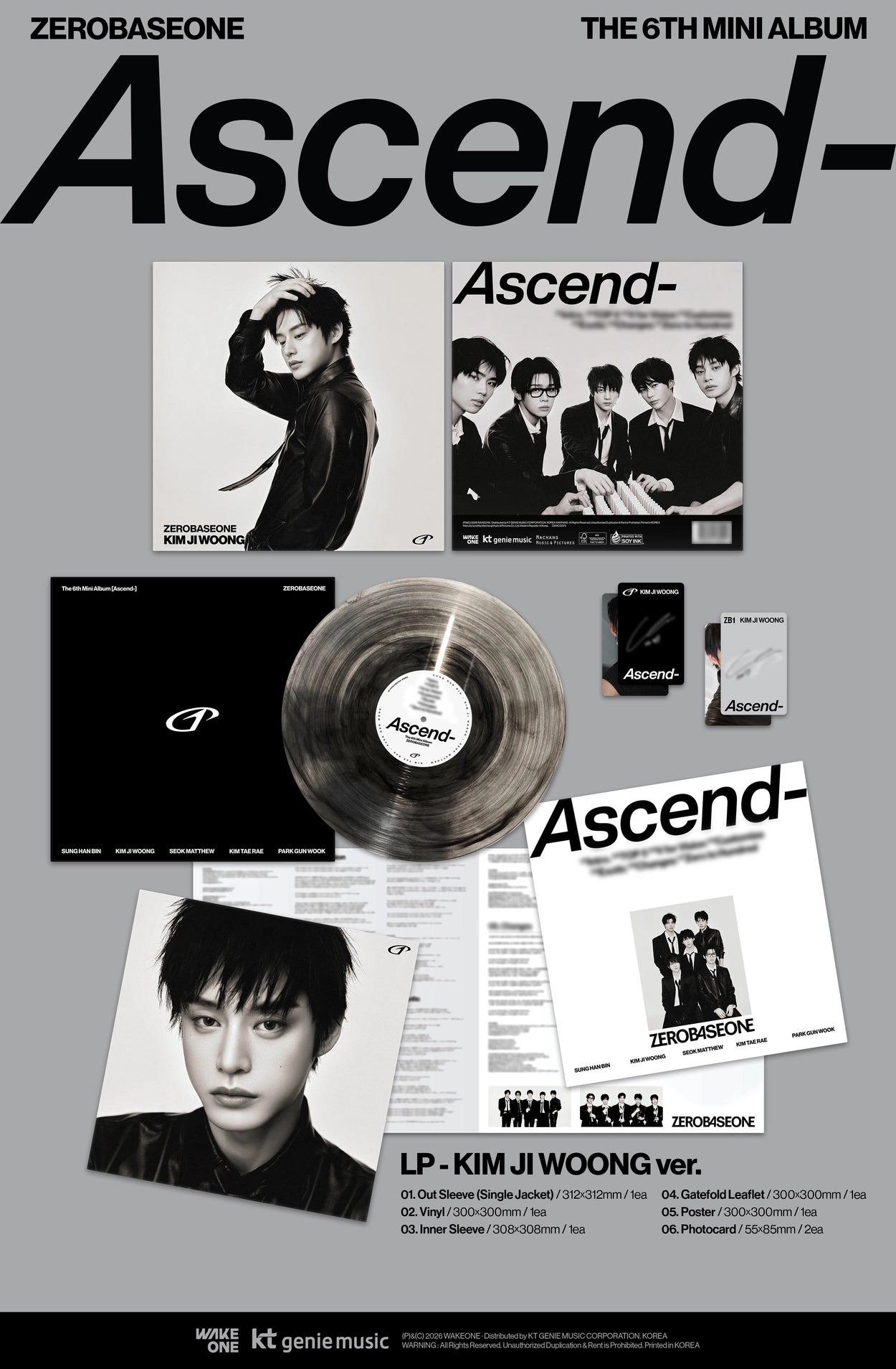 ZEROBASEONE - The 6th Mini Album [Ascend-] (LP Ver.)
