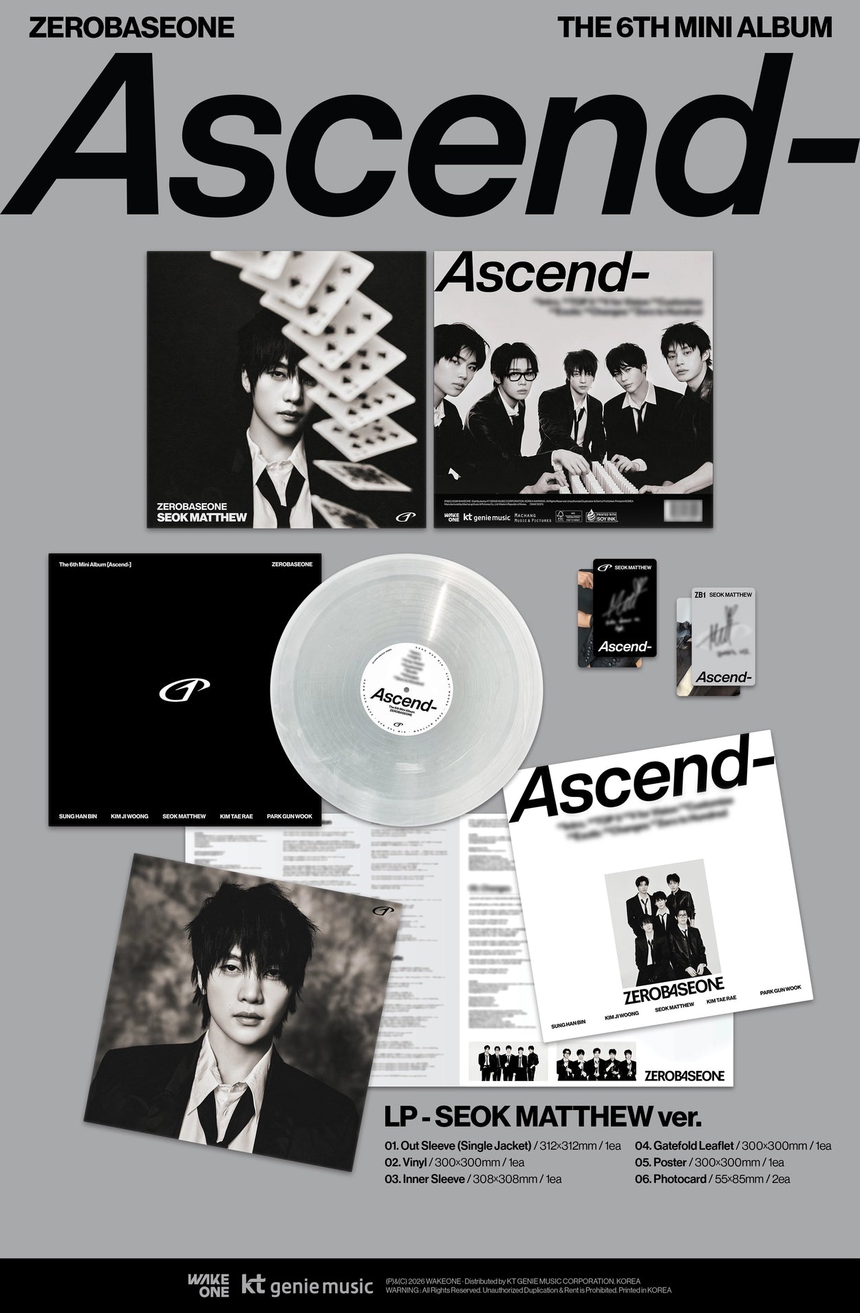 ZEROBASEONE - The 6th Mini Album [Ascend-] (LP Ver.)