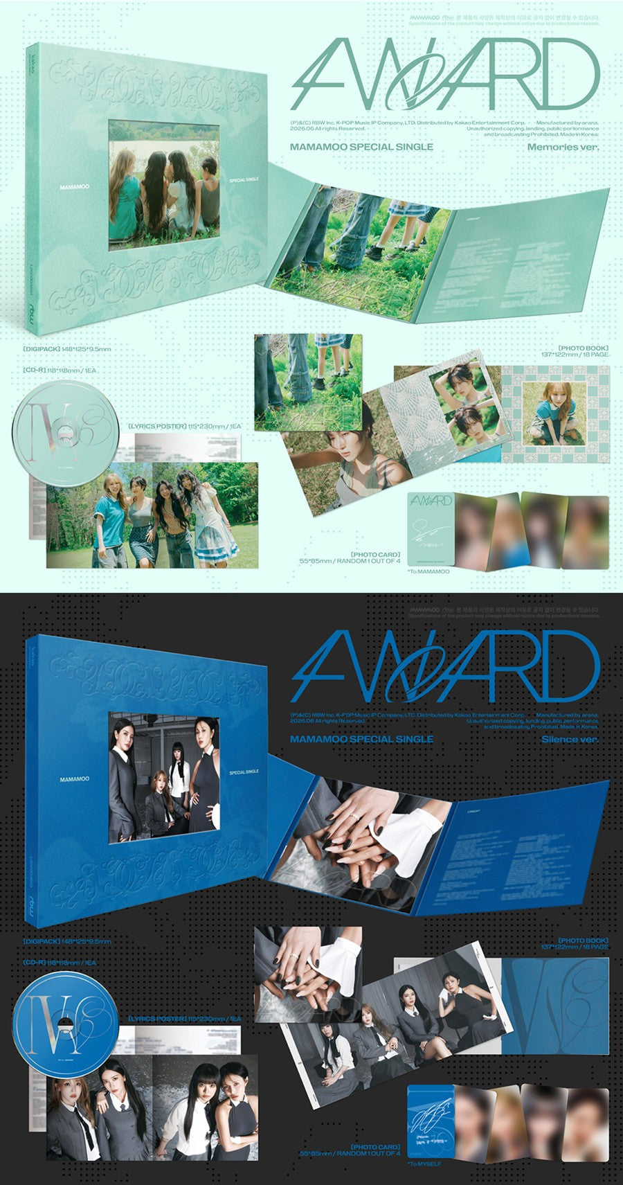 MAMAMOO – Special Single [4WARD] (Memories ver. / Silence ver.)