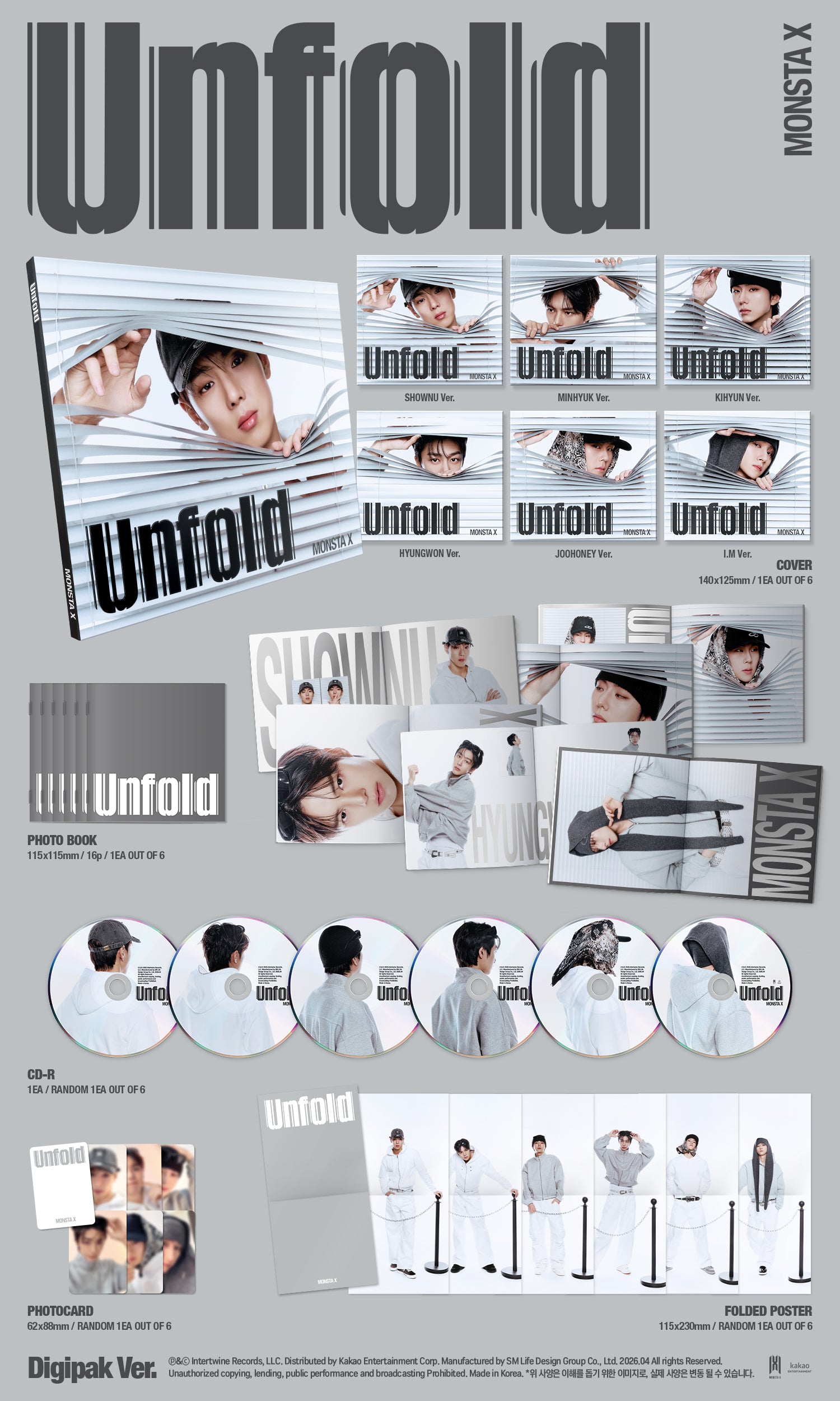 💙 MONSTA X - [UNFOLD] (Digipack Ver.) (Limited Edition)