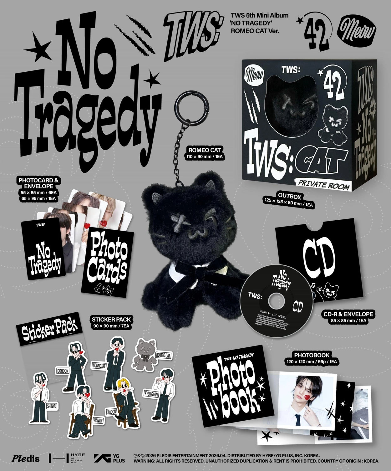 TWS - 5th Mini Album 'NO TRAGEDY' ROMEO CAT Ver.
