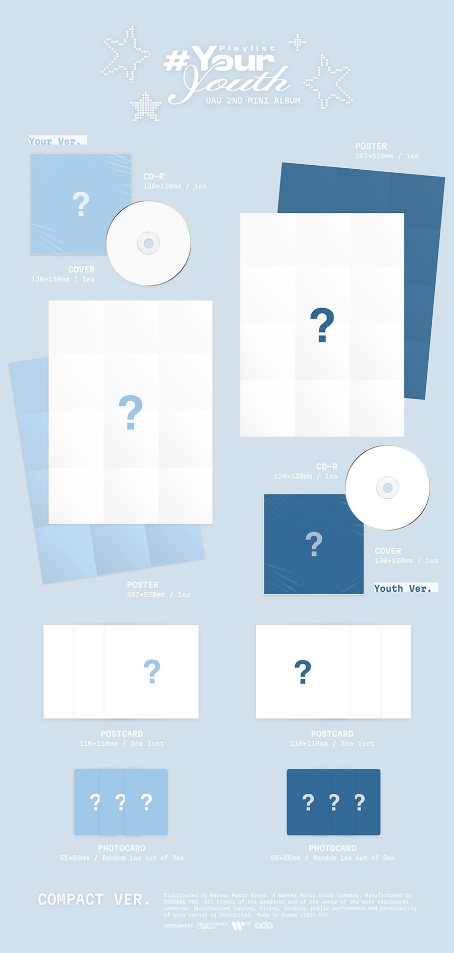 UAU – 2nd Mini Album [Playlist #Your Youth] (COMPACT VER.) (Your ver., Youth ver.)